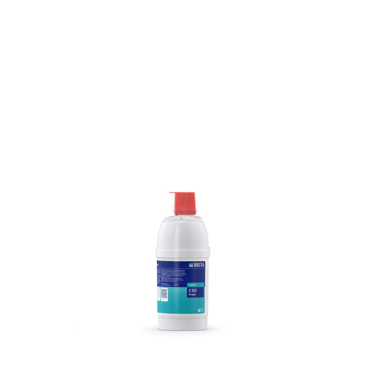 Filtro per l'acqua BRITA PURITY C50 Fresh su sfondo bianco